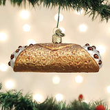 Old World Christmas Cannoli Glass Blown Ornament for Christmas Tree, Handcrafted Holiday Decoration, Dessert Collection