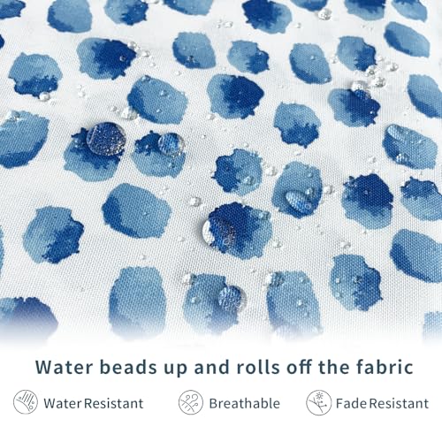 DYTXIII Pack of 2 Waterproof Outdoor Pillow with Inserts, 18x18 Square Patio Decorative Throw Pillow for Home,Sofa,Bench and Patio Furniture,Brush Blue