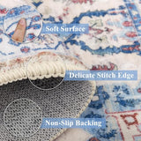 Washable Kitchen Runner Rugs Set of 3 with Non Slip Rubber Backing