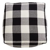 SARO LIFESTYLE Buffalo Plaid Pouf