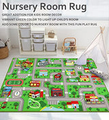 Yincimar Kids Playroom Rug City Life Playmat Kids Rug for Hot Wheels Car 5.2'x3'3" City Map Traffic Road Learning Educational Area Rug Carpet for Children Bedroom Nursery Room Game
