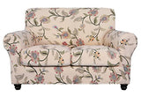 SearchI Stretch Sofa Cover Printed Couch Cover, Floral Pattern 3 Pieces Loveseat Slipcover with 2 Separate Cushion Cover, Washable Furniture Protector for Living Room(Loveseat, Yellow+Flower)
