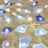 Impress Life Ocean Decor String Lights, Sea Glass Festive Beach Themed 10 ft 40 LEDs Battery&USB Cord Operated Decorative Lights with Remote Timer for Tent Wedding Nursery Bedroom Party Ornament
