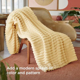 Bedsure Soft Throw Blanket for Couch Decor Gifts Custard Yellow 50"x60"