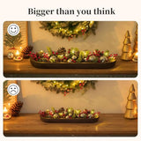 Hanobe Large Wood Decorative Bowl Coffee Table Decor for Table Centerpiece
