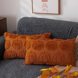 DFXSZ Fall Pillow Covers 12x20 2Pcs Rust Pumpkin Fall Decorations for Home