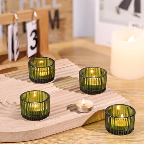 12 Pcs Green Tealight Candle Holder 2'' x 1.4''