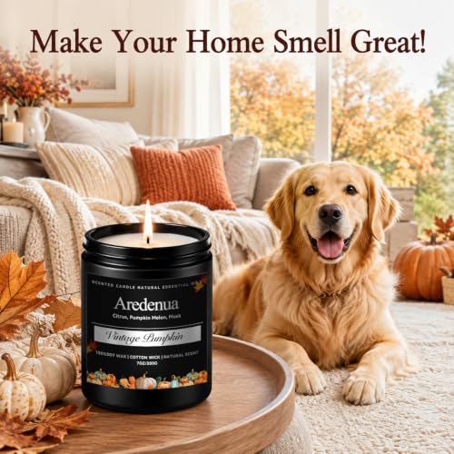 Fall Candles, Vintage Pumpkin Scented, Autumn Seasonal Candle