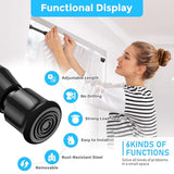 AIZESI 2PCS Tension Rods 17 to 28 inch, Black Tension Rods Adjustable Spring Tension Window Rods Short Tension Rod Expandable Pressure Rod for Shoe Rack Hanger Curtain Rod Closet Rods