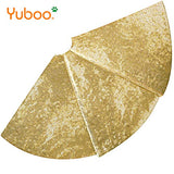 yuboo Gold Christmas Tree Skirt, 48 Inch Sequin Xmas Tree Mat - Glitter Tree Collar Double Layers for Gold Christmas Decorations&Ornaments
