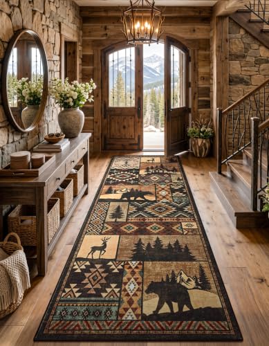 Hallway Runner Rug 2.6x8,Western Rug Runner for Living Room Bedroom