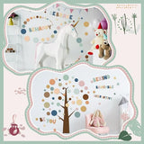 TaoBary 332 Pieces Polka Dots Wall Decals for Classroom Kids Wall Sticker Inspirational Circle Phrases Decal Sticker Letter Be Thankful, Be Brave Decal for Classroom Nursery Playroom(Boho)