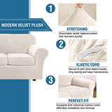 H.VERSAILTEX 2 Piece Stretch Chair Bundle Armless Futon Cover,