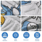 Funny Birthday Gift for Dad Husband, Dad is Not Sleeping Blanket, Dads Gifts from Daughter Son, Super Soft Throws Blanket for Couch and Napping, 60" x 50" (Gray)