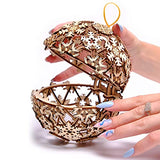 Wood Trick Christmas Ball 3D Wooden Puzzles for Adults to Build - Great Christmas Decor - Store Your Gifts - 5x4.7 in - Wooden Model Kits for Adults