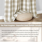 Beige Buffalo Plaid Check Curtain Panels 84 Inch Length,Tan Buffalo Gingham Rustic Farmhouse Style Rod Pocket Window Drapes Treatment for Bedroom Living Room,2 Panels,40" Wx84 L,Beige/White