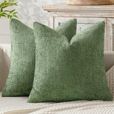 MIULEE Decorative Couch Throw Pillow Covers 20x20 Inch Sage Green 2 Pack