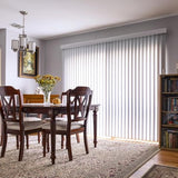 California Blinds Company Vertical Blinds Replacement Slats 82.5” White Vinyl PVC Slats for Sliding Glass & Patio Door Blinds, Durable Blind Slats Replacement (12 Pack)