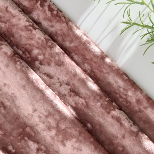 MIULEE Velvet Throw Pillow Covers Dusty Rose Pink 18x18 inch Set of 2