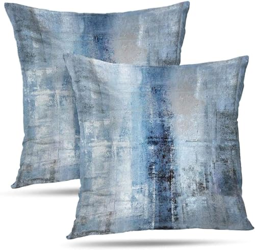 Throw Pillow Covers for Couch, 20x20 Inch, 2 Pack, Blue Grey