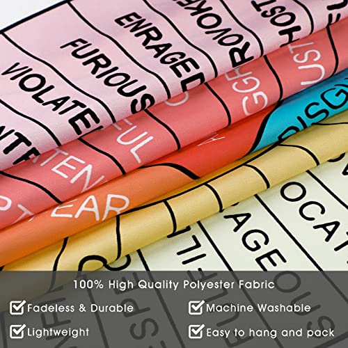 Moukeren Feelings Wheel Tapestry 51 x 59 Inch Large Emotion Wall Tapestry for Classroom Cool for School Its Ok to Feel This Way Poster Inspirational Wall Hanging for Back to School Counseling Office
