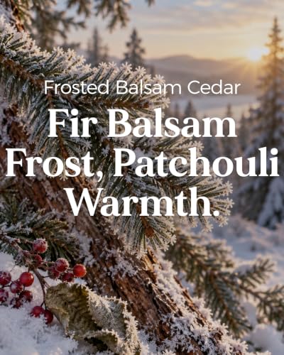 M&SENSE Frosted Balsam Cedar Classic Christmas Tree Scented Candle 19.4oz