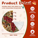 Nativity Christmas Tree Skirt 36 Inch, Christmas Skirt Tree Decoration with Buffalo Plaid Nativity, Christmas Trees Mat for Under Trees Holiday Party Indoor Decorations, Winter Gift for Women