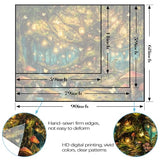 Kanuyee Enchanted Life Tree Forest Tapestry, Luminous Fairy Tale Wall Hanging for Room Decor, Dreamy Nature Home Decor 80L x 60W