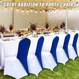 Mindsoft Chair Cap Covers Spandex Chair Hood Sash Hat Bands Folding Stretch Elastic Cover for Wedding Holidays Banquet Party Celebration (Blue,20 Pcs)