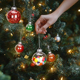 12 Pack Clear Plastic Fillable Ornament Ball 3.15''/80mm for Christmas,Holiday, Wedding,Home Decor