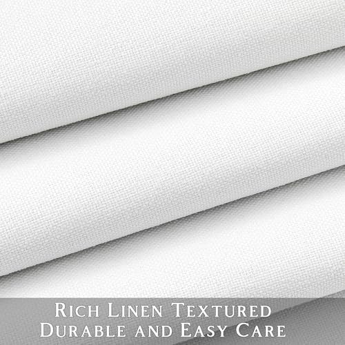 ChrisDowa 100% Blackout Pure White Solid Curtains 63 Inches Long 2 Panels for Bedroom Living Room,Farmhouse Room Darkening Thermal Insulated Soundproof Grommet Top Window Treatment Drapes,52x63