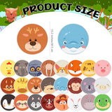 24 Pcs Carpet Circle Seats, 15 Inch Round Classroom Rug, Non Slip Corner Floor Cushion Mat, Circle Rug for Living Room, Learning, Playing Areas, Story Time, Group Activity (Animal)