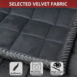 Couch Cover for Dogs Washable Pet Bed Fuzzy Pet Couch Covers Nonslip Couch Slipcover for Dogs, Kids, Pets Friendly Sofa Cover Loveseat Covers (Dark Gray, 21''x21''/Square)
