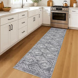 Washable Runner Rug 2x7 ft Non-Slip Hallway Runners, Grey