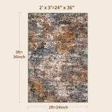 Tangsoo Abstract 2x3 Washable Rugs for Entryway, Small Area Rug Non Slip