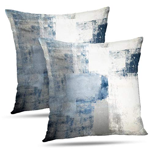 Throw Pillow Covers for Couch, 20x20 Inch, 2 Pack, Grey Blue