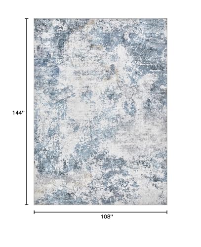 9x12 Area Rug for Living Room Washable Abstract Indoor Carpet