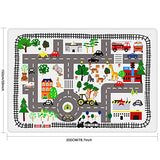5x7ft Kids Town Road Play Rug - Car Playmat, Kids Rugs for Playroom Car Mat Town City Road Traffic Rugs, Extra Large Boys Kid Cars Track Play Rug (Style Five, 78.7X 59 INCH)