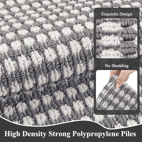 Indoor Door Mat 24" X 36" Absorbent Dog Muddy Paws Mat Low-Profile Entrance Small Runner Rug with Non-Slip Rubber Backing Machine Washable Inside Welcome Mat for Entryway,Kitchen(Grey)