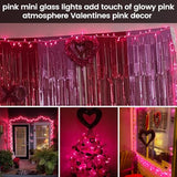 TIGOMOOV Pink Mini Christmas String Lights-21ft 100 Count Incandescent Fairy Lights with White Cord-Plug in Decorative Lights for Christmas Tree, Valentine's Day, Wedding&Home Decor (Indoor Outdoor)