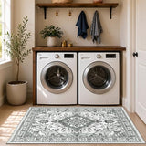 2x3 Washable Entryway Rug, Light Grey