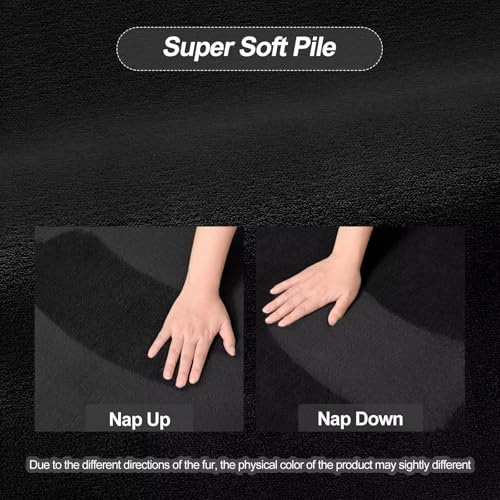 Vasofe Black Area Rugs for Living Room Bedroom, 4x6 Modern Thickened Memory-Foam Throw Carpet, Super Soft Kids Boys Girls Rug, Non-Slip Washable Carpets for Dorm Nursery Classroom Office Decor