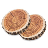 HYSEAS Decorative Round Throw Pillow, 3D Digital Print Comfortable Funny Cute Wood Log Pillow Circle Seating Floor Cushion for Home, Couch, Sofa, Bedroom, Living Room Decor, Stump, 2 Pack
