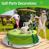 Golf Ball Birthday Candles, Golf Cake Topper & Mini Golf Club for Golf Birthday Party Decorations (White, Iron)