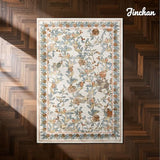 jinchan 2x3 Floral Vintage Washable Accent Entryway Rug, Orange