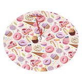 Lollipop Candy Macaroon Cupcake Christmas Tree Skirt 36" for Xmas Halloween New Year Holiday Party Home Tree Mat Decor Ornaments Decoration
