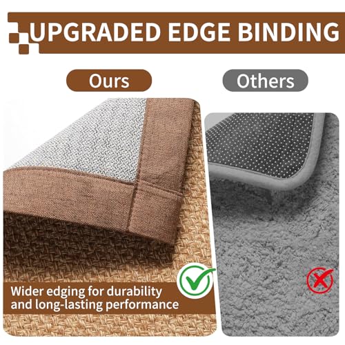 Hallway Runner Rug Woven Kitchen Runner Mat Washable Brown 2x5 ft