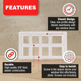 Amazing Drapery Hardware Bracket Spacer Blocks 8ct – Durable Extension Clear Plastic Brackets for Blinds and Shades, Ideal for Home and Office Window Treatments