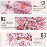 Atrippy Boho Pink Mandala Wall Tapestry for Bedroom, White and Pink Aesthetic Tapestry Room Decor for Teen Girls, Art Floral Wall Hanging for College Dorm (51''x60'')