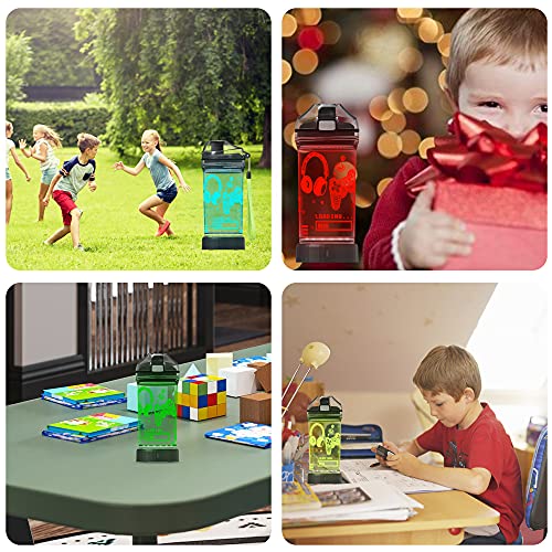 Attivolife Gamepad 3D Illusion Lamp with Remote Control + 16 Color Changing, Game Glowing Water Bottle 14 OZ BPA Free, Best Gift for Boy Men